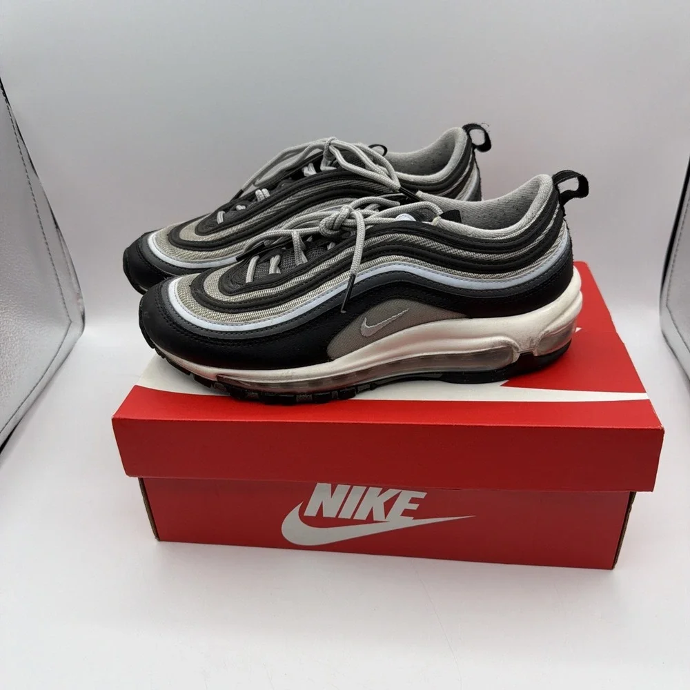 Nike Air Max 97 Shoes Youth Size 7Y Black Gray GS